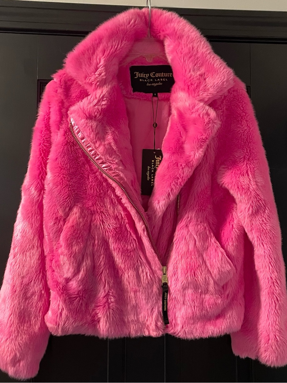 Juicy Couture Vibrant Pink Teddy Jacket
